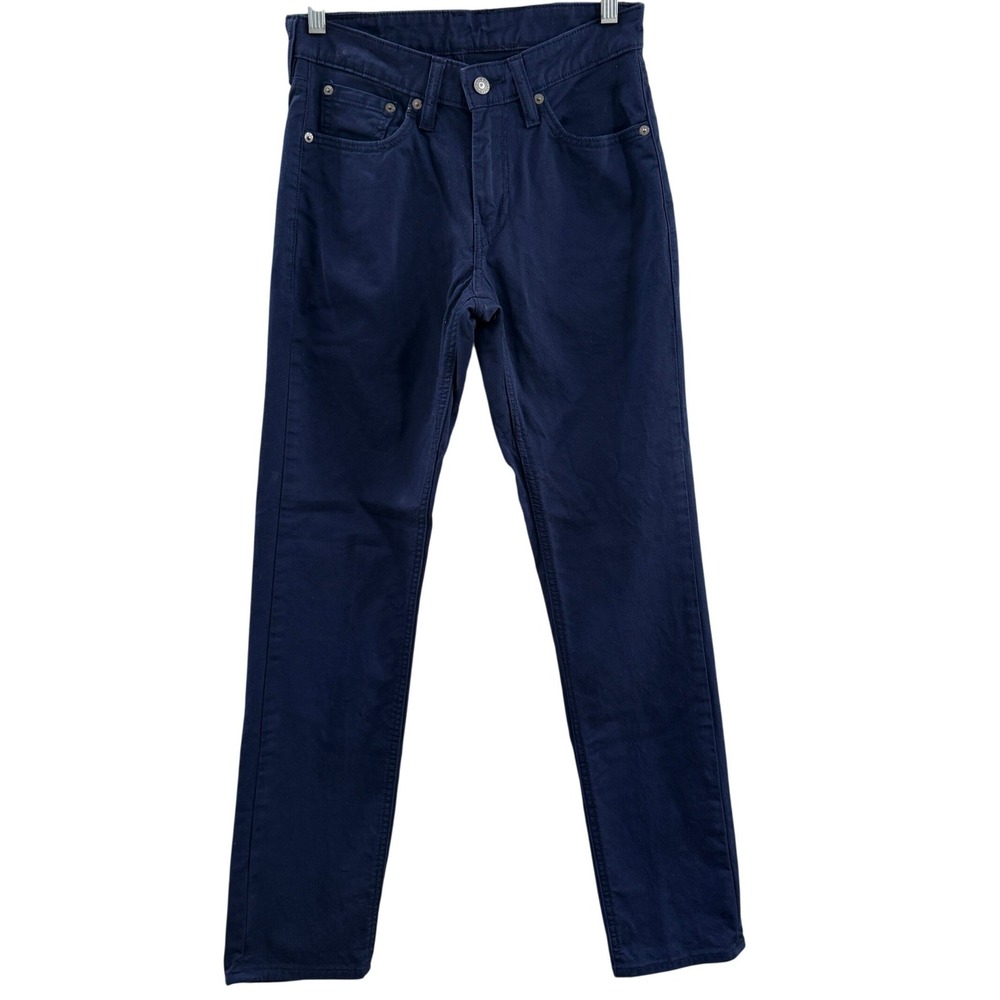 Levis 511 Slim Fit Navy Blue Pants Mens 28x32 Cotton Twill Chino Trousers
